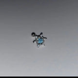 Stainless Steel Cross Moon Cartilage Stud Earrings