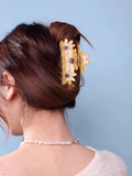 Colorful Flower Shark Hair Claw For Women Hair Clip Hairpin Barrettes