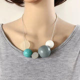 Sweet Ball Charm Natural Stone Geometric Necklace Choker