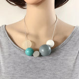 Sweet Ball Charm Natural Stone Geometric Necklace Choker