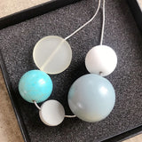 Sweet Ball Charm Natural Stone Geometric Necklace Choker