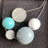 Sweet Ball Charm Natural Stone Geometric Necklace Choker