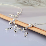 Sweet Cat Anklet Ladies 925 Sterling Silver Bell Anklet Foot Accessories