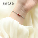 Colored Zircon Bow Bracelet 18k Plated