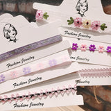 Pink Purple Lace Flower Fairy Choker Necklace