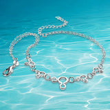 925 Silver Sweet Mickey Animal Anklet for Ladies