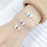 Sweet Shell Butterfly Charms Hand Chain Bracelet For Women