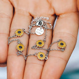 Sweet Daisy Flower Choker Women Necklace Short Clavicle Chain Enamel Wedding