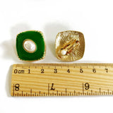Sweet Designs Clip Earring, Green Styles Jewelry For Women