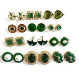 Sweet Designs Clip Earring, Green Styles Jewelry For Women
