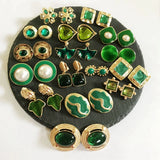 Sweet Designs Clip Earring, Green Styles Jewelry For Women