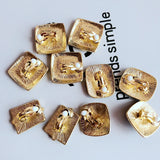 Geometric Pearl Clip Earrings Brincos Jewelry