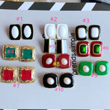 Geometric Pearl Clip Earrings Brincos Jewelry