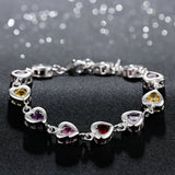 925 Silver Heart Zirconia Bracelet - Ideal Engagement or Christmas Gift