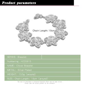 Bauhinia Flower Bracelet 925 Sterling Silver Women's Jewelry