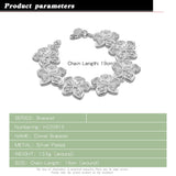 Bauhinia Flower Bracelet 925 Sterling Silver Women's Jewelry