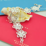 Bauhinia Flower Bracelet 925 Sterling Silver Women's Jewelry