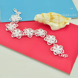 Bauhinia Flower Bracelet 925 Sterling Silver Women's Jewelry