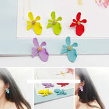 Sweet Flower Earrings Girly Series Spray Eardrop Seaside Holiday Style 4pcs