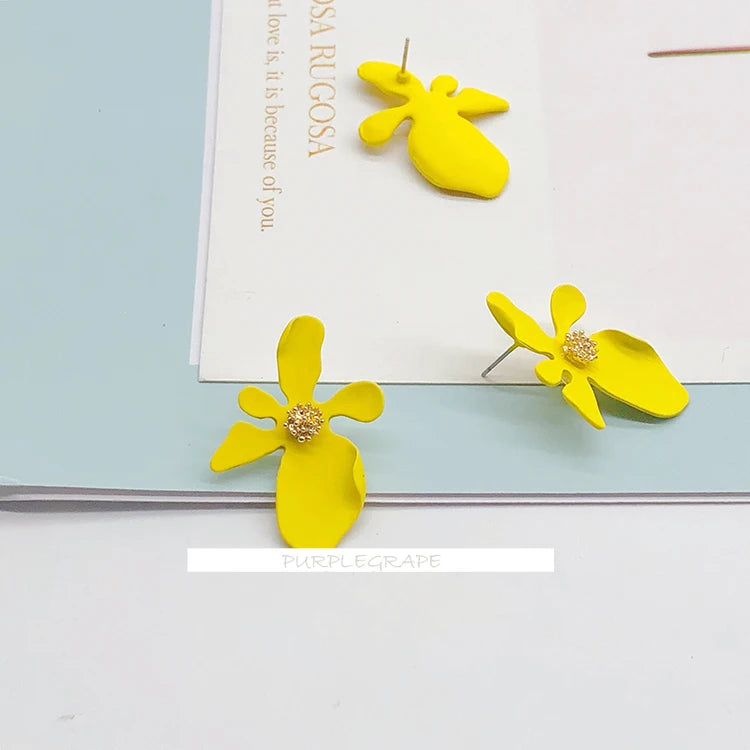 Sweet Flower Earrings Girly Series Spray Eardrop Seaside Holiday Style 4pcs