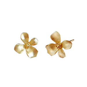 Flower Shape 925 Sterling Silver Stud Earrings Women Wedding Jewelry