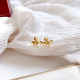 Flower Shape 925 Sterling Silver Stud Earrings Women Wedding Jewelry