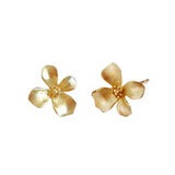 Flower Shape 925 Sterling Silver Stud Earrings Women Wedding Jewelry