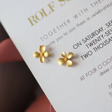 Flower Shape 925 Sterling Silver Stud Earrings Women Wedding Jewelry