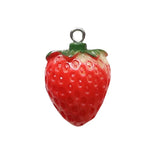 Sweet Fruit Strawberry 3D Pendant DIY Jewelry Earrings Keychain Bag Material