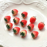 Sweet Fruit Strawberry 3D Pendant DIY Jewelry Earrings Keychain Bag Material