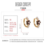 Elegant Camellia Pearl Earrings