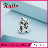 Gingerbread Man Enamel Bead 925 Sterling Silver Charm for Bracelet
