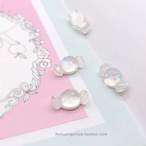 Sweet Girl's Earrings Resin Glitter Powder Candy Mobile Phone Shell 10pcs