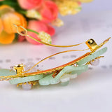 Sweet Glazed Flower Hairpin Ponytail Decoration Ethnic Style Lady Jewelry