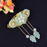 Sweet Glazed Flower Hairpin Ponytail Decoration Ethnic Style Lady Jewelry
