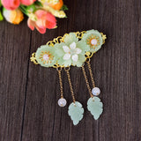 Sweet Glazed Flower Hairpin Ponytail Decoration Ethnic Style Lady Jewelry