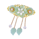 Sweet Glazed Flower Hairpin Ponytail Decoration Ethnic Style Lady Jewelry