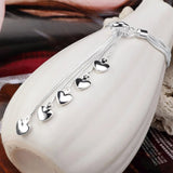 925 Silver Sweet Heart Crown Bracelet for Women
