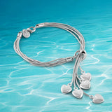 925 Silver Sweet Heart Crown Bracelet for Women