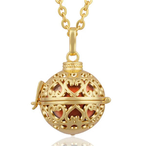 Sweet Hollow Heart Pregnancy Locket Cage Pendant Necklace