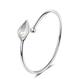 Sweet Leaf Bracelet Pearl S925 Bracelet Women Silver Leaf Bracelet for Women Wed