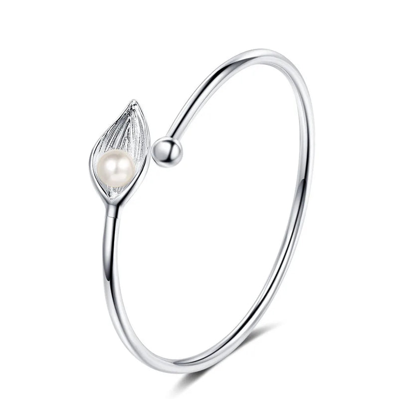 Sweet Leaf Bracelet for Women Small Fresh Female Jewelry Pearl Bracelets