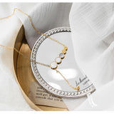 Mother of Pearl Necklace 18k Plated Stainless Steel Chain Choker