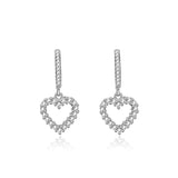 Sweet Love Peach Heart Earrings Sterling Silver Japanese Style Gift For GF