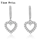 Sweet Love Peach Heart Earrings Sterling Silver Japanese Style Gift For GF