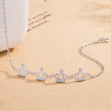 Sweet Lovely Crown Bracelet 925 Sterling Silver Charm