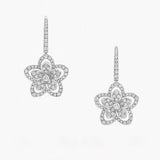 Flower Earrings S925 Sterling Silver Zircon Romantic Gift