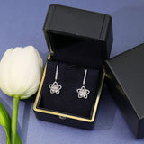 Flower Earrings S925 Sterling Silver Zircon Romantic Gift