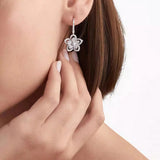 Flower Earrings S925 Sterling Silver Zircon Romantic Gift