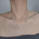 Heart Pendant Necklace For Women Clavicle Chain Choker Jewelry